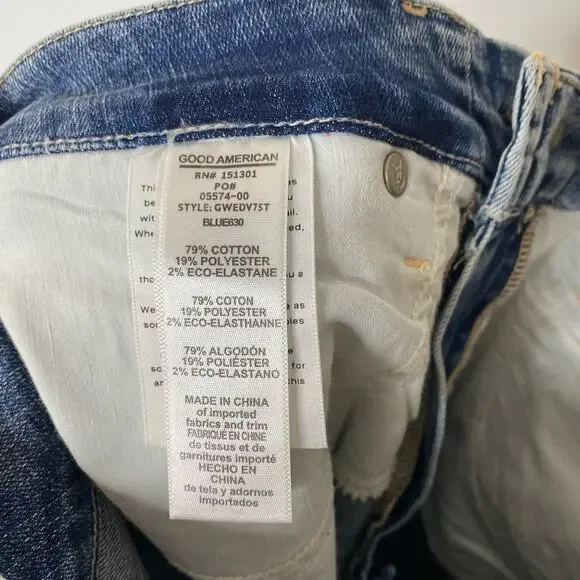 GOOD AMERICAN Good Waist Extreme Deep V Jeans - Picture 6 of 9